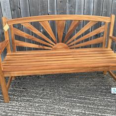 Teakstarburst bench and table